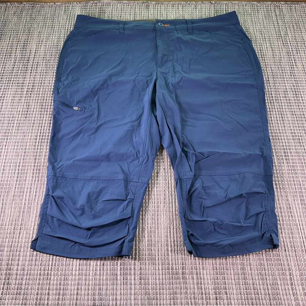 Orvis Womens Blue Outdoor Hiking Capri Pants Size 16 Stretch Cropped 294980